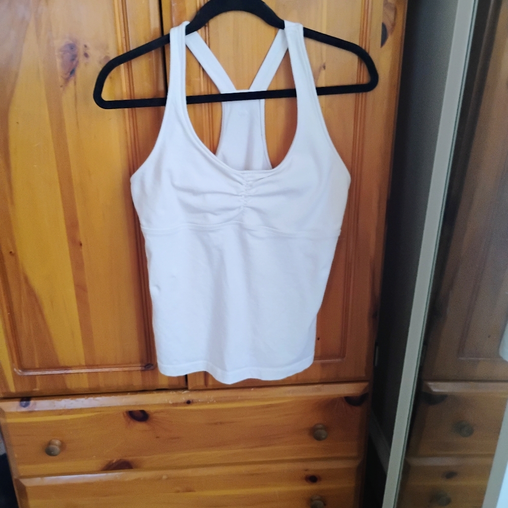 White Racerback Tank Top